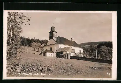AK Spindelmühle / Spindleruv Mlyn, Katholische Kirche