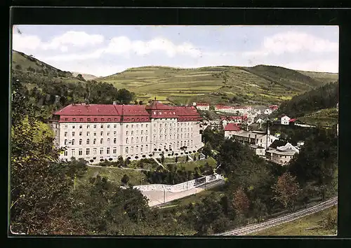 AK Jáchymov, Radium-Palace Hotel mit Umgebung