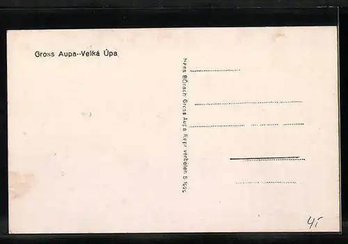 AK Gross-Aupa, Velka Upa