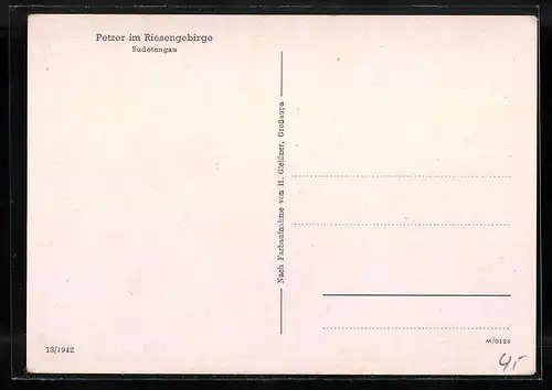 AK Petzer, Ortsansicht aus der Vogelschau