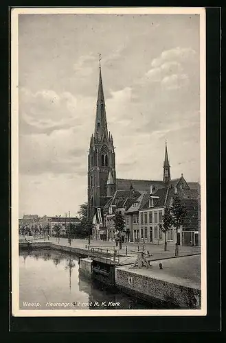 AK Weesp, Heerengracht met R. K. Kerk