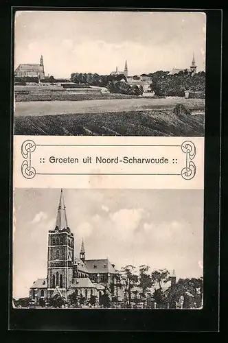 AK Noord-Scharwoude, Panorama, Kerk