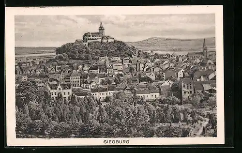 AK Siegburg, Ortsansicht mit Abtei und Kirche