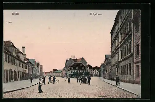 AK Fürth, Passanten in der Königstrasse