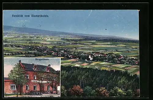 AK Bischdorf, Berggasthaus, Fernblick vom Bismarckstein