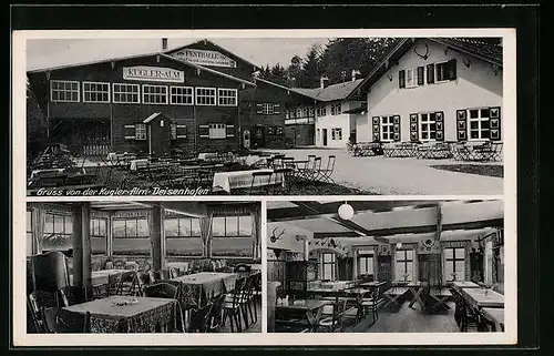 AK Deisenhofen, Gasthaus Kugler-Alm, Innenansichten