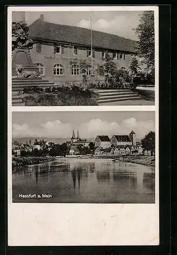 AK Hassfurt a. Main, Gasthof zur Eisenbahn, Teilansicht