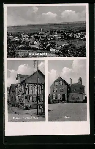 AK Geisig, Gasthaus von Wilhelm Thorn, Schule, Teilansicht