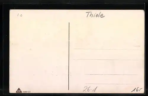 Künstler-AK Arthur Thiele: Über die Hand, Herren beim Billard