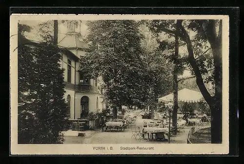 AK Fürth i. B., Stadtpark-Restaurant