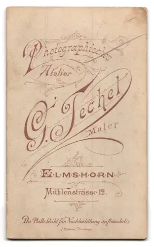 Fotografie G. Techel, Elsmhorn, Mühlenstrasse 12, Süsse Geschwister in Sonntagskleidung