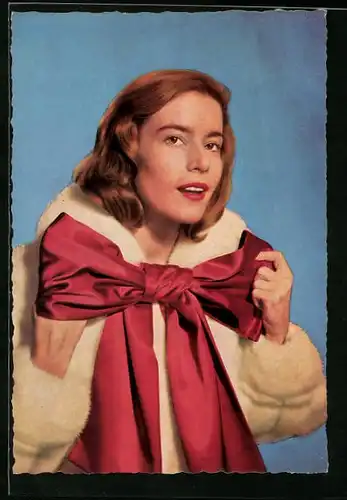 AK Schauspielerin Elisabeth Müller mit riesiger Schleife