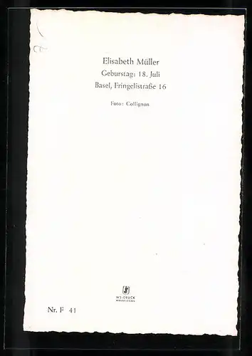 AK Schauspielerin Elisabeth Müller mit riesiger Schleife