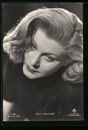 AK Schauspielerin Karin Himboldt mit blonden Haaren