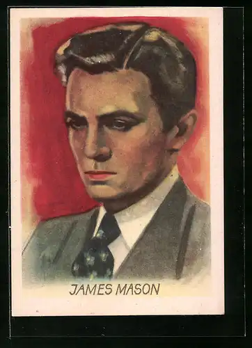 AK Schauspieler James Mason im Anzug mit Krawatte