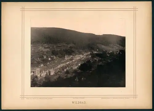 Fotografie Hoffotograf Schmidt, Pforzheim, Ansicht Wildbad, Gesamtansicht der Ortschaft