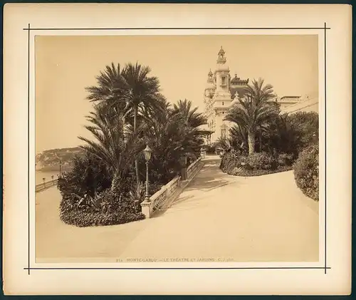 Fotografie Jean-Baptiste Gilletta, Ansicht Monte-Carlo, Le Theatre Et Jardins