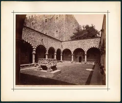 Fotografie Edizioni Brogi, Ansicht Florenz - Firenze, Castello di Vincigliata, proprieta Leader - Veduta del Chiostro