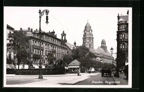 AK Dresden, Passanten in der Ringstrasse