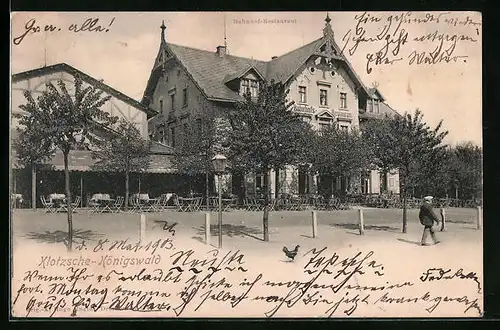 AK Klotzsche-Königswald, Bahnhof-Restaurant