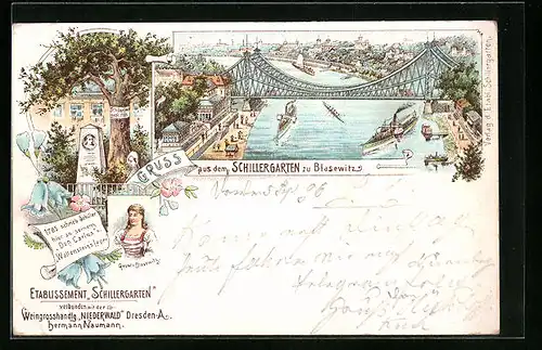 Lithographie Blasewitz, Etablissement Schillergarten