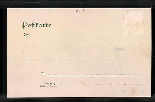 Lithographie Pillnitz, Schlossrestaurant, Schloss