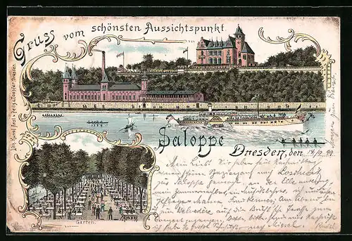 Lithographie Dresden-Neustadt, Restaurant Saloppe