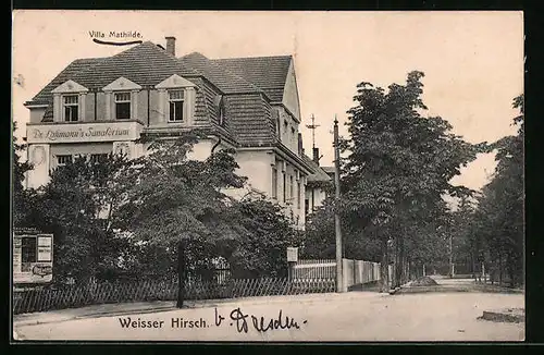 AK Dresden-Weisser Hirsch, Dr. Lahmann`s Sanatorium, Villa Mathilde, Lehnertstrasse 4