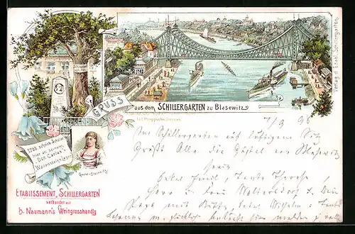 Lithographie Blasewitz, Etablissement Schillergarten