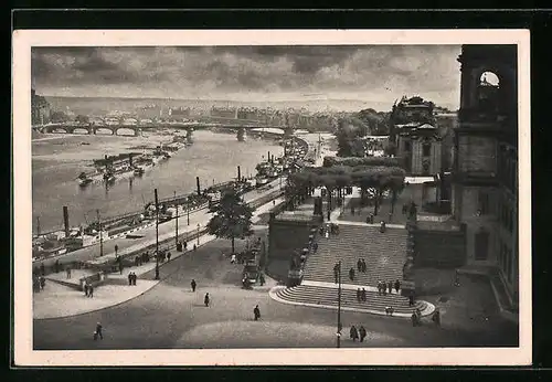 AK Dresden, Brühlsche Terrasse