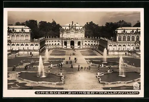 Foto-AK Walter Hahn, Dresden, Nr. 7605: Dresden, Zwinger und Wallpavillon