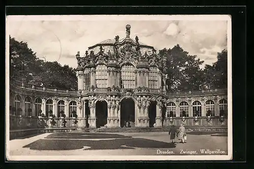 AK Dresden, Zwinger mit Wallpavillon