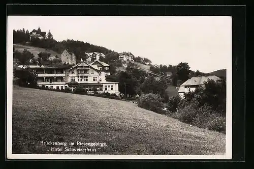 AK Brückenberg im Riesengebirge, Hotel Schweizerhaus