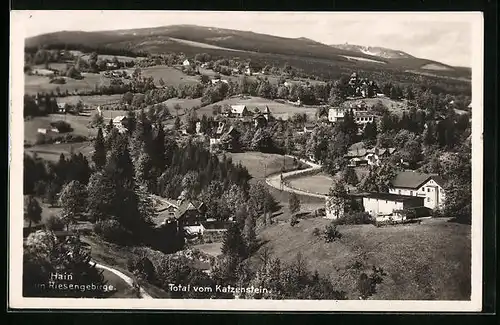 AK Hain im Riesengebirge, Totalansicht vom Katzenstein