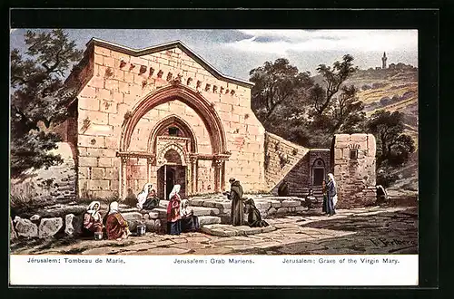 Künstler-AK Friedrich Perlberg: Jerusalem, Grab Mariens