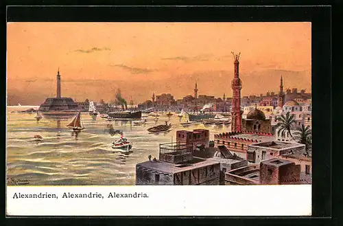 Künstler-AK Friedrich Perlberg: Alexandrien, Panorama