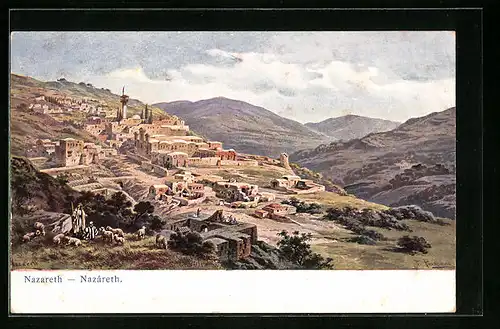 Künstler-AK Friedrich Perlberg: Nazareth, Panorama