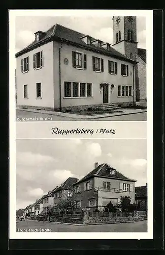 AK Ruppertsberg /Pfalz, Bürgermeister-Amt und Franz-Fluch-Strasse