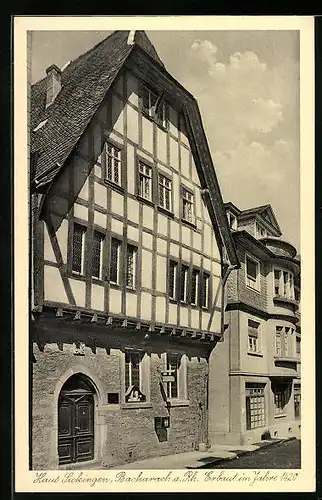 AK Bacharach /Rh., Gasthof Haus Sickingen