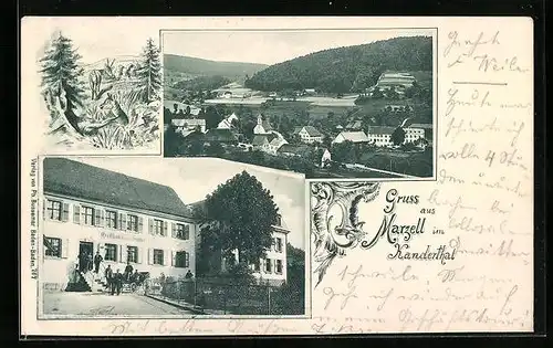 AK Marzell /Kanderthal, Gasthaus zur Sonne, Panorama