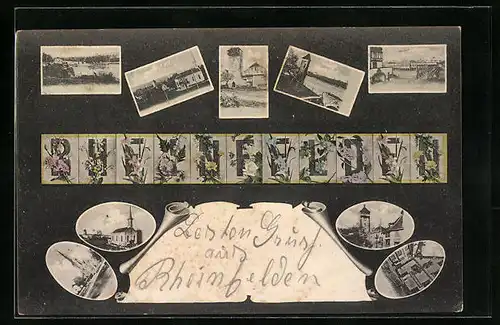 AK Rheinfelden, Kirche, Brücke, Panorama