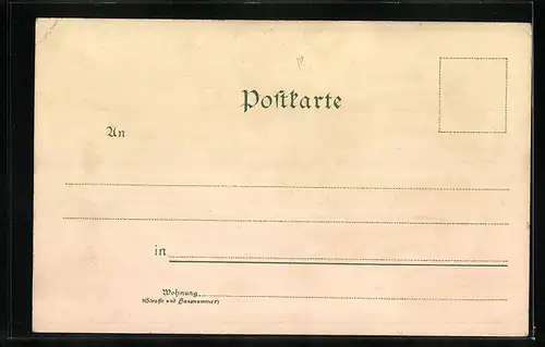 Lithographie Chiemsee, Ortspartie, Frauen-Insel