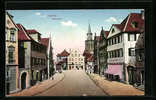 AK Fürth i. B., Blick auf den Marktplatz