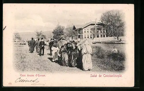 AK Constantinople, Eaux douces d`Europe
