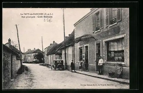 AK Le Paty-de-Hanches, Rue Principale, Café Delouis