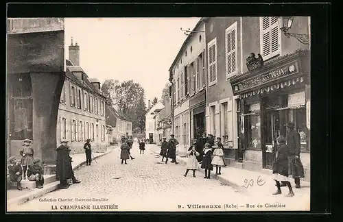 AK Villenauxe, Rue du Cimetière