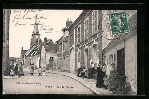 AK Étouy, Rue de l`Église