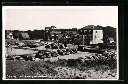 AK Domburg, Villa`s met parkeerterrein