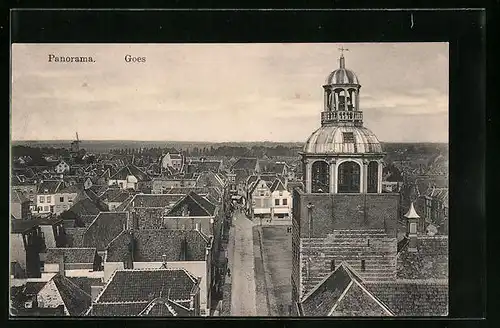 AK Goes, Teilansicht mit Strassenpartie