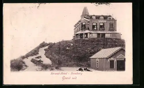 AK Domburg, Strand-Hotel